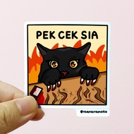 (SG) "pek cek sia" singlish cat meme waterproof vinyl sticker
