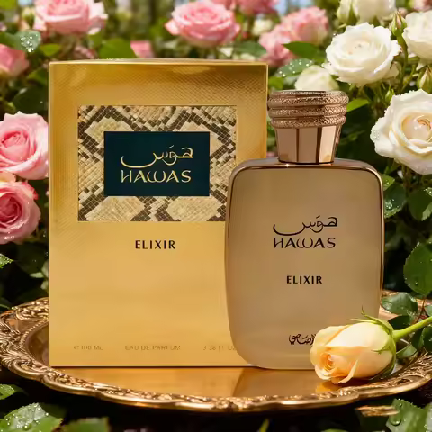 Hawas Elixir perfume 3.4 oz., 100 ml, strong wood ebony tone, full of calm and luxury aura