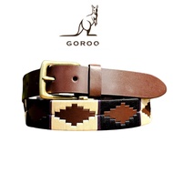 Goroo POLO Belt Sports Layer Cowhide Belt Equestrian GR-10
