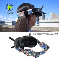 QIUJUU Head Strap Protection Pad Graffiti Color With Battery Hole For DJI FPV Goggles V2