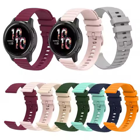 Silicone Strap For Garmin Venu3 Venu2 Venu3s /Vivoactive 3 4 5 3S 4S 40 45/vivomove3 3s HR/Venu 2 32
