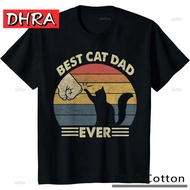 Cat-Shirt Men Best Cat Dad Ever Funny Dad T-Shirt Classic Edgy Colorful Top Motivational Soft Cool S