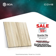 Cove Granite Tile White Elmwood 60x60 Granit / Kramik Lantai Dinding