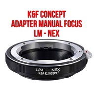 K&F Concept KNF Lens Adapter | LM - NEX | LEICA M Lenses to Body Camera Sony NEX E Aplha Mount Mirro