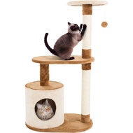 PETMAKER Cat Tree Condo 3 Tier with Condo and Scratching Posts