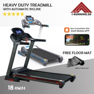 IRunning TM-988 Foldable Motorized Treadmill ★ 1 - 18km/h ★ Zwift App Compatible ★ Automatic Incline ★ Running