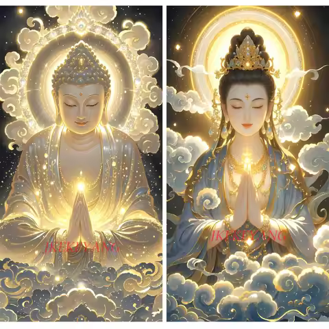 New Arrivals 5D Diamond Painting Beautiful Buddha Picture Full Drills Diamond Rhinestone Mosaic Imag