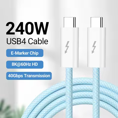 USB-C Data Cable(5.9FT,240W) Support 40Gbps, 8K HD Display,Thunderbolt 4/3 Compatible, for iPhone 16