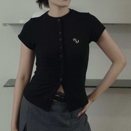 wheremory - Demi t-shirt with button