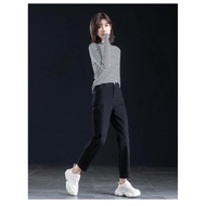 SG READY STOCK Women High Waist Pants Slim Fit Straight Leg Casual Trousers Comfortable M-3XL P983