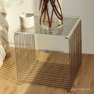 Luxury Coffee Table Art Living Room Combinable Ornaments Light Storage Table Stainless Steel Shelf S