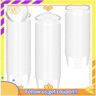 【W】100 Pcs 2.4 Oz Valentine'S Day Heart Shaped Containers Plastic Box with Lids Reusable Small Porti