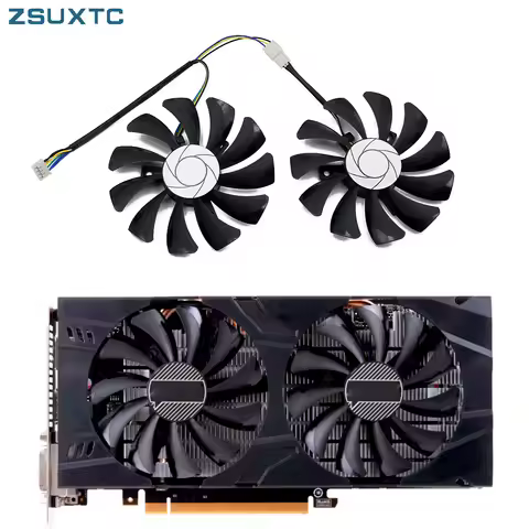 2pcs/set P106 GTX 1060 GPU VGA cooler For MSI GeForce GTX1060 GTX-1060-6GT-OC INNO3D GTX 1060 Fan vi