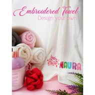 Embroidery Towel || Tuala sulam nama