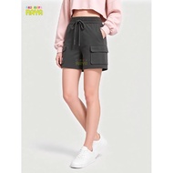 KGT Short Bamboo Slack Cargo Ladies Cargo 4 Pocket Short Pants Plain Color Soft Material Seluar Pend