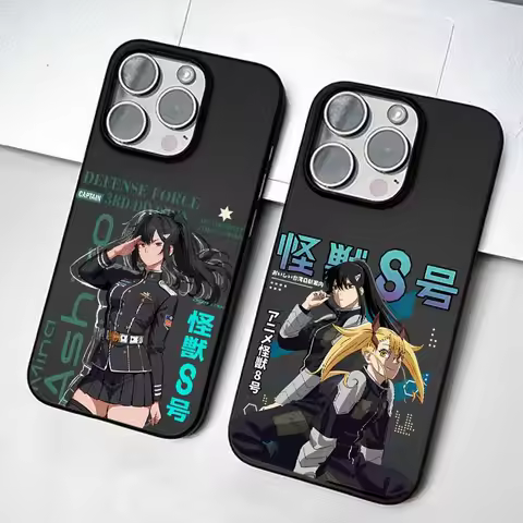 Anime Kaiju No 8 Mina For Apple iPhone 17 AIR 16 15 14 13 12 11 Pro Max Plus Frosted Large Holes Sof