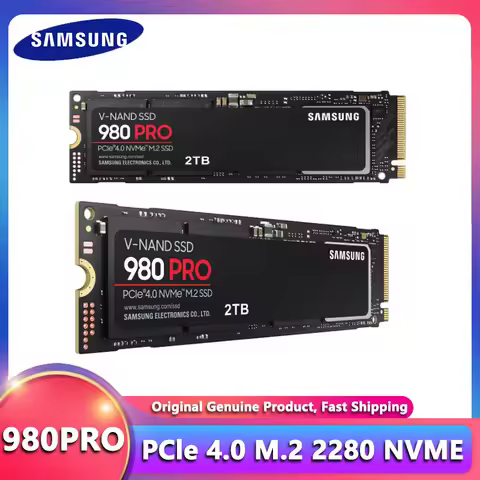 Original Samsung 980 PRO SSD 500GB 1TB 2TB PCIe Gen 4.0 NVMe M.2 2280 Internal Solid State Drive, Up