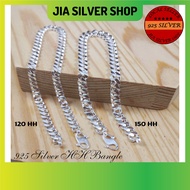 Ready Stock | 925 纯银 男/女款手链 | Original 925 Silver Bracelet Bangle HH For Men/Women | Gelang Tangan HH Lelaki Perak 925