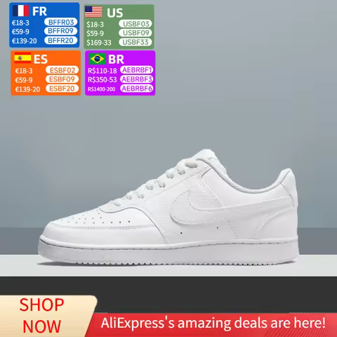 Nike Court Vision 1 Low-Top Skate Shoes Unisex Style Minimalist and Versatile Slip-Resistant and Dur