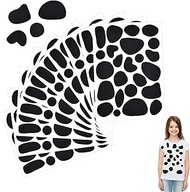 10 Sheets Black Adhesive Felt Spots,Dalmatian Stickers,240 Pcs Black Felt Dots for Halloween,101st D