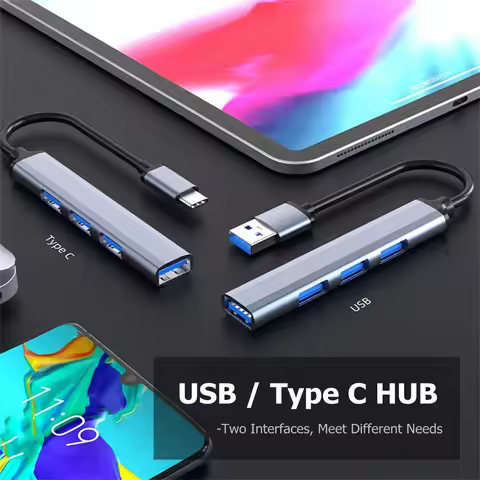 Extender Multi Function One Drag Four HUB Aluminum Alloy Docking Laptop HUB Usb3.0 Splitter Multiint