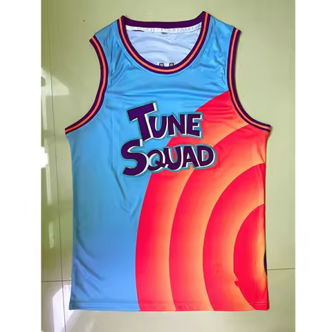 Costume Space Jam JAMES 6# Movie Tune Squad Basketball Jersey Set Sports Air Slam Dunk Sleeve Shirt 