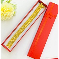 Jg KOREA GOLD/JORGE BANGKOK 24K BRACELET/CHAIN ONLY CLOCK WIDTH 1.5CM/FREE COP 916