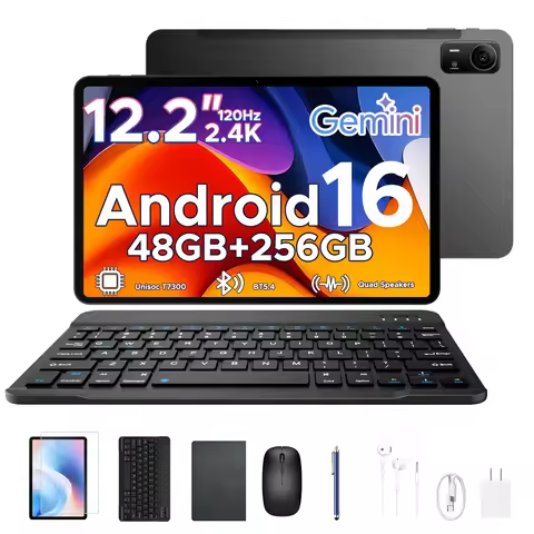 Aorlym P12 Pro Tablet 12 inch Android 16 12000mAh Battery 12"2.4K 120Hz 48GB RAM(12+36) 256GB ROM Ge