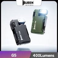 WUBEN G5 Rechargeable EDC Flashlight, Powerful RGB Flashights, 400 Lumens Portable Flat Mini Flashli
