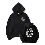 Hitam สีดําและสี Anti Social Club Hoodie / ผู้ชาย distro ASSC Hoodie / Anti Social Club distro Hoodi