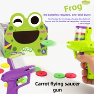 Children Flying Saucer Gun Influencer Carrot Gun Safety EVA Soft Bullet Frisbee Gun Parent