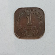 Malaysia 1 cent coin 1920 vintage