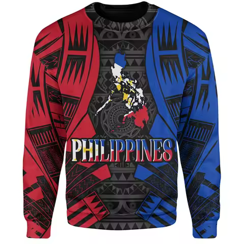Philippine Harajuku Fashion O Neck Sweatshirt Clothes For Men 3d Printing Flag Emblem Graphic Pullov