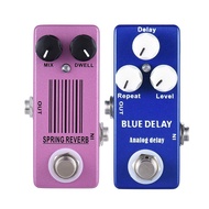 MOSKY MP-51 Spring Reverb Mini Single Guitar Effect Pedal True Bypass Guitar Parts &amp; Accessories &amp; Mosky Deep Blue Delay Mini Guitar Effect Pedal True Bypass