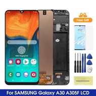 Super Amoled Screen For Samsung Galaxy A30 A305 LCD Display Touch Screen Digitizer Assembly With Frame For Samsung A305 A305/DS