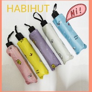 MATAHARI Black plastic umbrella, creative sun umbrella super anti-ultraviolet yellow duck umbrella