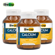 [แพ็ค 3 ขวด สุดคุ้ม] Calcium L-Threonate Collagen Type2 Shark Cartilage Vitamin D Biocap แคลเซียม แอ