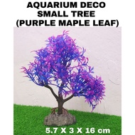 AQUARIUM DECORATION / ARTIFICIAL PLANT - SMALL TREE - PURPLE MAPLE LEAF - Model: K-8