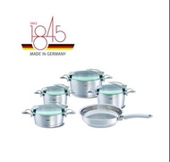 Fissler Solea Cookware-Set 9-Pieces Pots and Pan 不鏽鋼煲