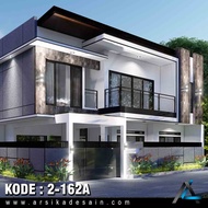 DESAIN RUMAH UK. 11.7 x 10 m KODE 2-162A (2 LANTAI) - ARSIKA DESAIN