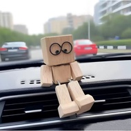 Kaki Goyang T-Kepala Robot Hiasan Kereta Penyegar Udara Vent Peresap Kaki Goyang Hiasan Kayu