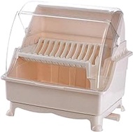 Space Saving Dish Rack Kitchen Dish Rack Tableware Bowl Chopstick Storage Box Plastic Household Drainer Double Layer Dish Drying Rack (Color : X, Size : 46 * 34.5 * 46cm)
