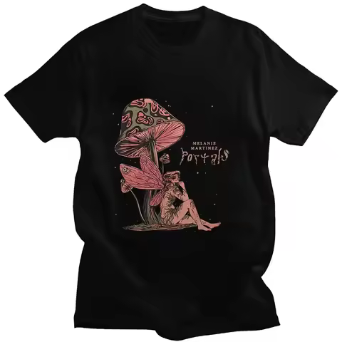 Dames T-Shirts Melanie Martinez Portals Tour Tshirt Katoenen T-Shirts Vintage/Retro Grafische T-Shir