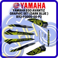 ORIGINAL HONG LEONG YAMAHA MOTOR FULL GRAPHIC SET STICKER ORI EGO AVANTIZ DARK BLUE COLOUR MOTOR EGO