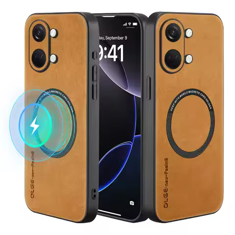 Phone Case For Oneplus ACE5 Pro ACE3 3V ACE2 2V Nord N20 ﻿Magnetic Retro Soft Leather Fundas Coque