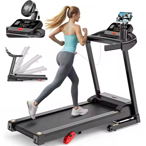 Heavy-Duty Treadmill: 400 lbs, Auto or Manual Incline, 7.5-10 MPH, 16-18'' Belt, 71 Programs, Cushio