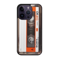 Casing iphone 14 13 12 11 XR XS X 7 6 5 SE Mini Plus Retro Cassette Cassette Cassette YD0643