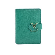 【二手】LOUIS VUITTON中型錢包 LV 垂直錢包 M82438 綠色