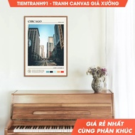 Wall paintings, Oil Paint, Chicago Wall Art, Chicago Poster, Chicago Photo, Chicago Wall Decor, Illi