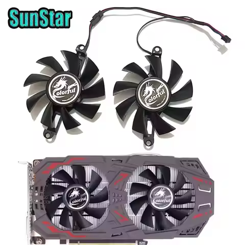 NEW 75MM 4PIN P106-100 GTX 1060 GPU Cooling Fan For Colorful GeForce GTX 1060 1050 1050TI GTX 960 95